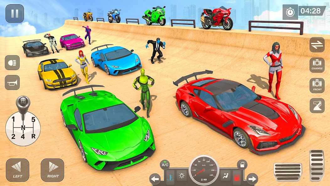 Mega Ramp Superhero Car Game