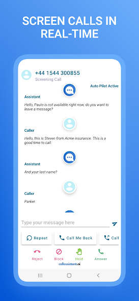 AI Call Assistant & Screener