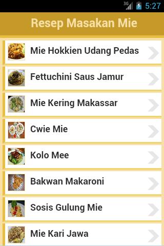 Resep Mie