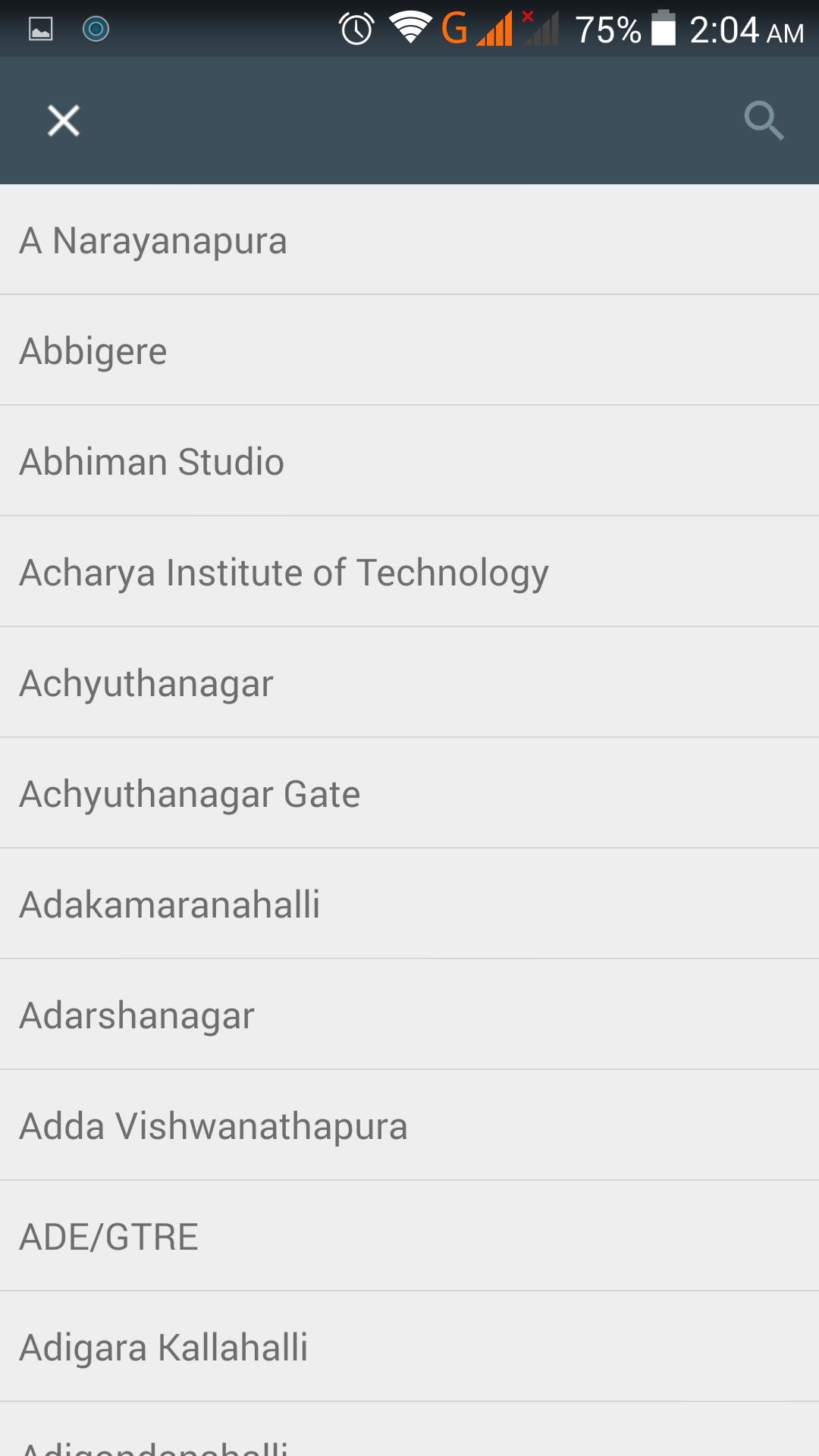 BMTC Bus Routes