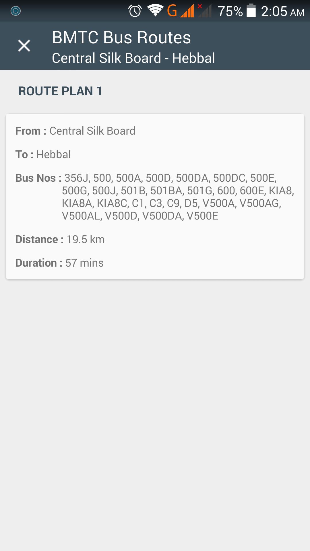 BMTC Bus Routes