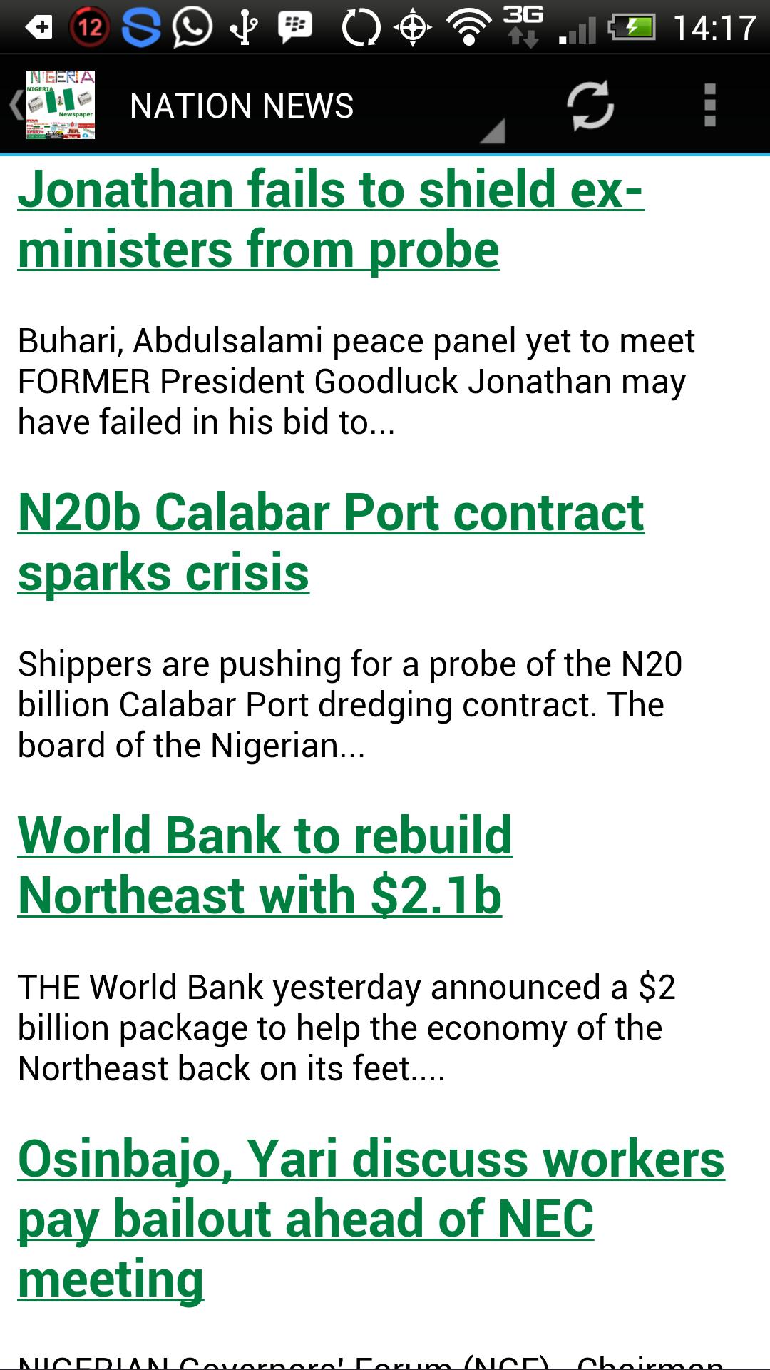 NIGERIA NEWS WORLD