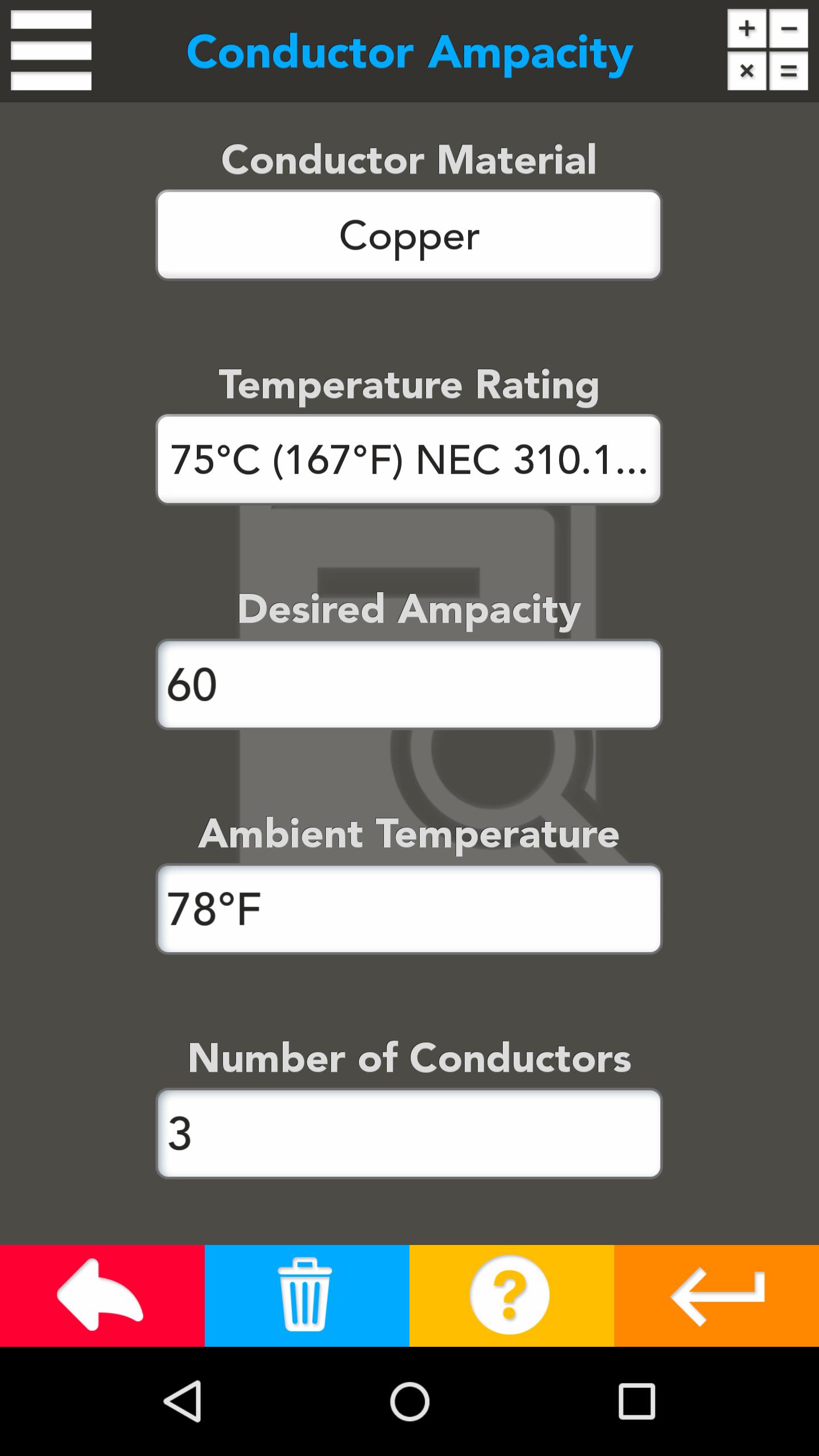 Electrical Code Tables