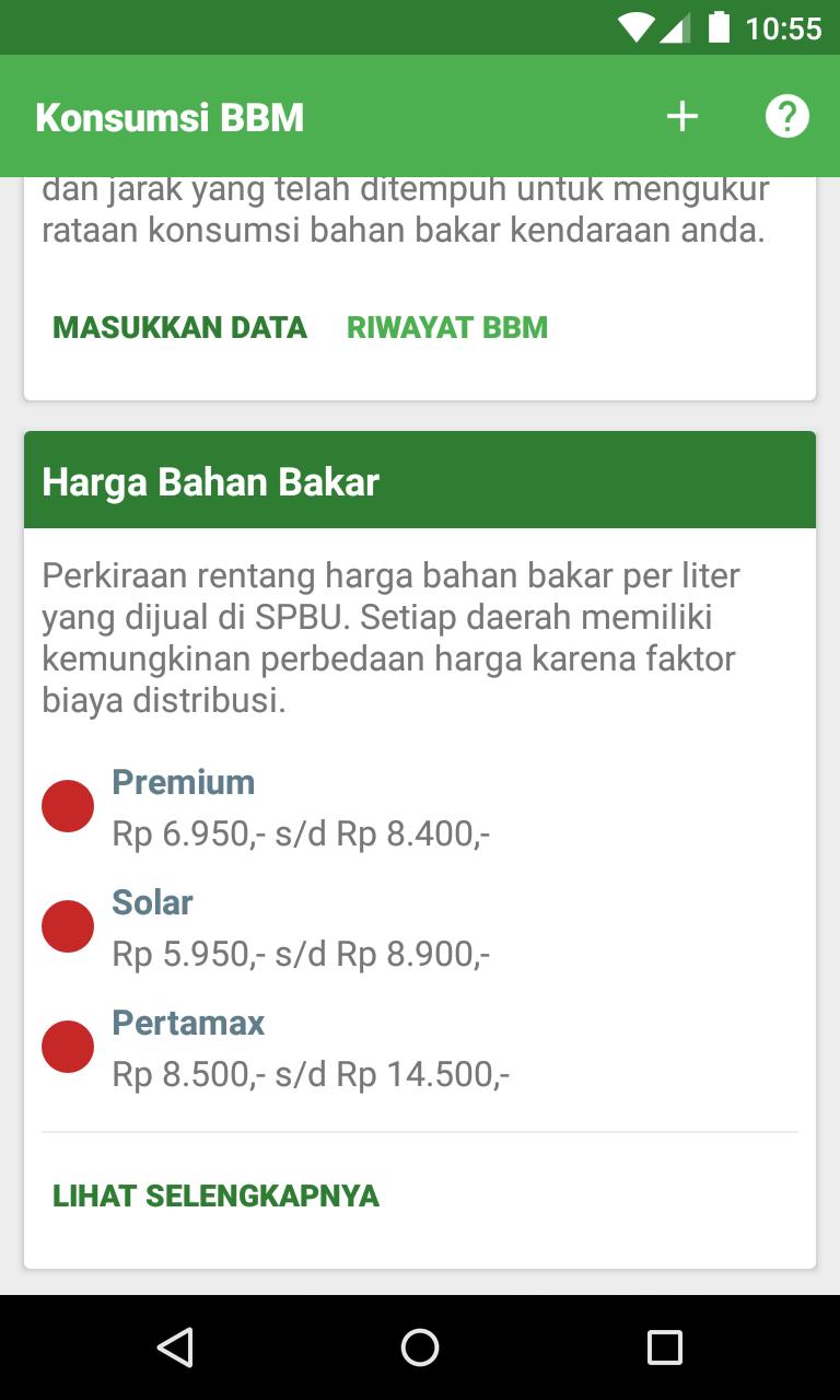 Konsumsi Bahan Bakar Mesin