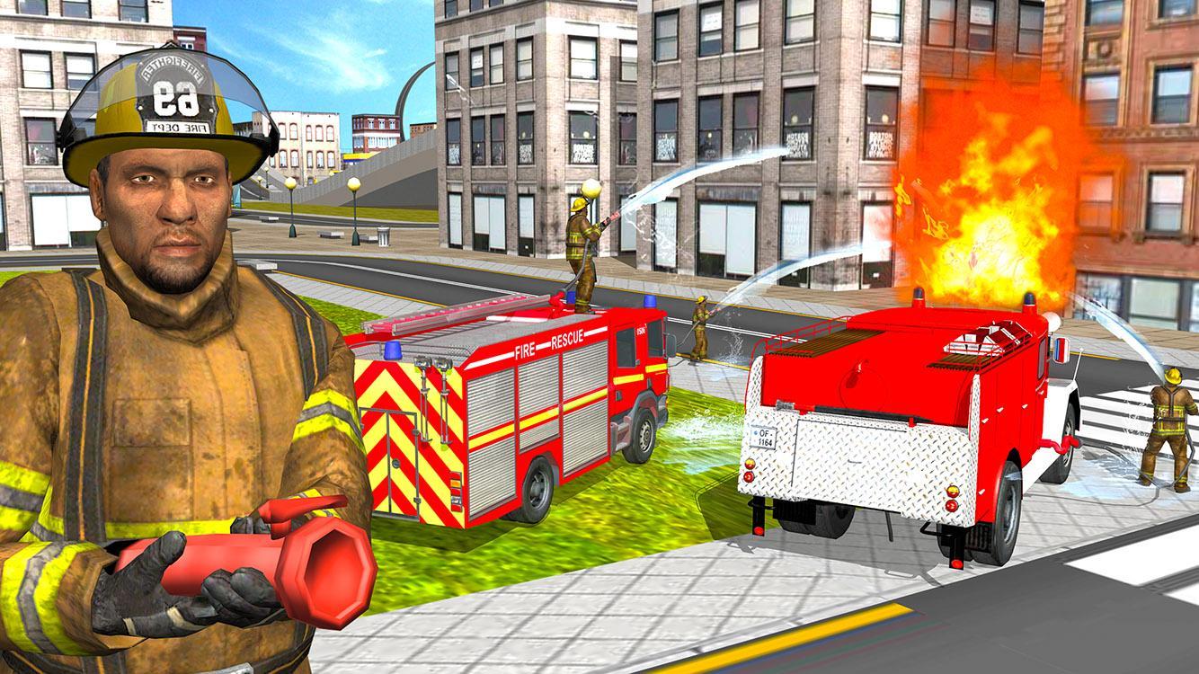 Flying Firetruck City Pilot 3D