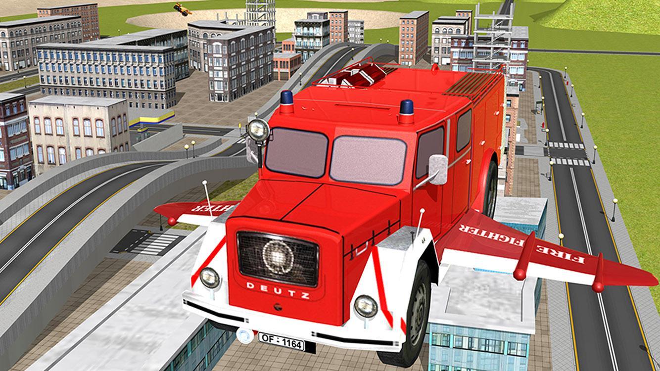 Flying Firetruck City Pilot 3D