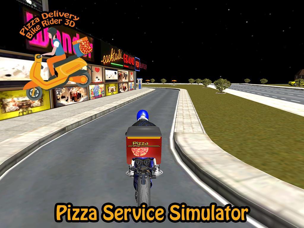 Pizza Delivery Bike Rider 3D