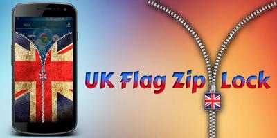 UK Flag Zipper Screen Lock