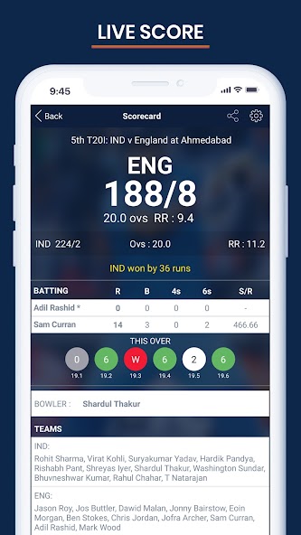 Cricket Live Score & Schedule