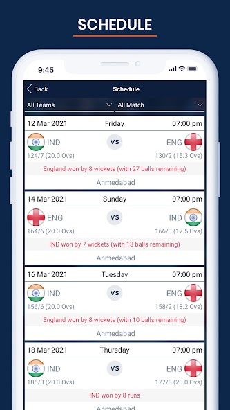 Cricket Live Score & Schedule