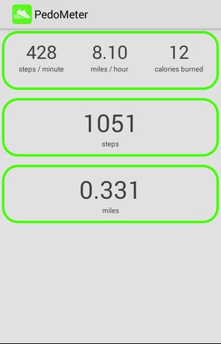 pedometer step count calories