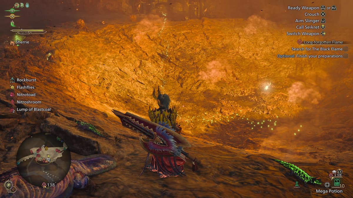 Wie findet man die schwarze Flamme in Monster Hunter Wilds