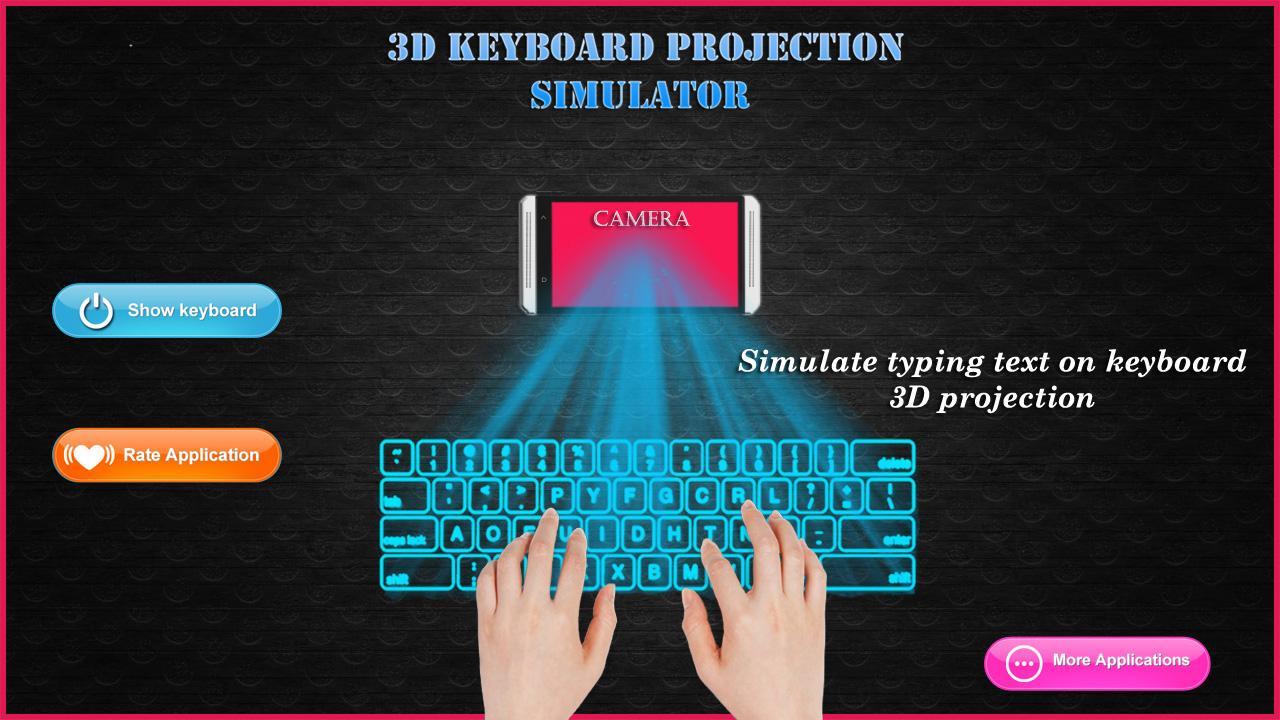 keyboard hologram simulator 3D