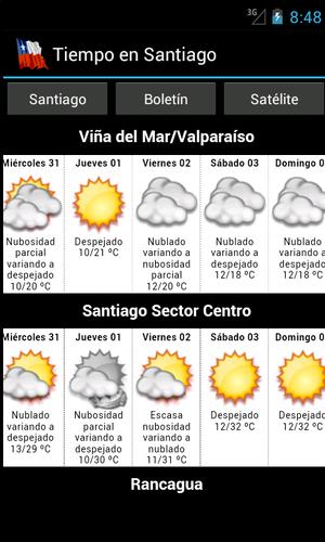 Tiempo en Santiago