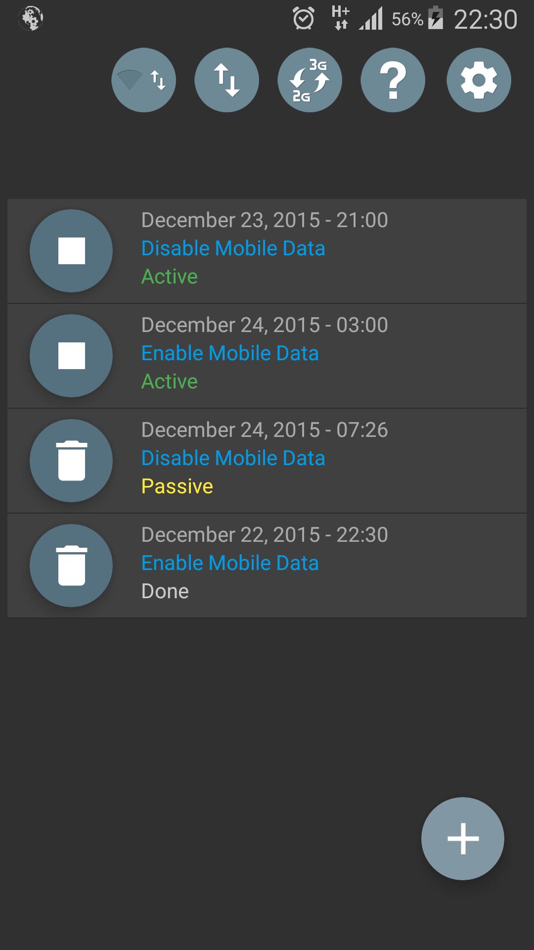 Mobile Data & 3G-2G Toggle