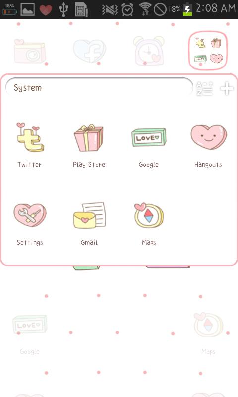 LOVE go launcher theme