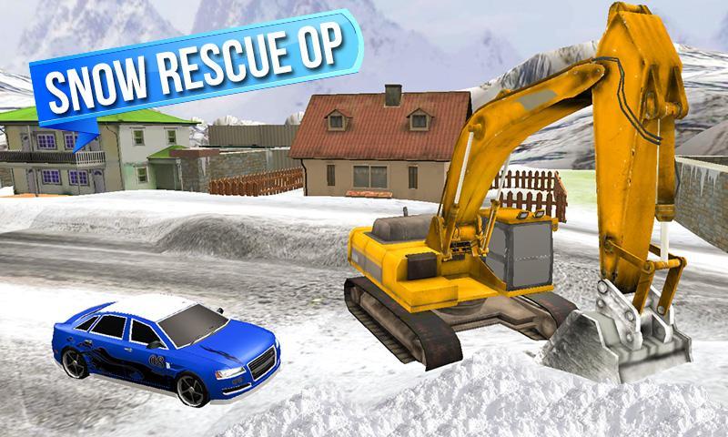 Snow Excavator Rescue Sim 3D