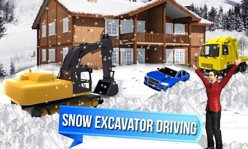 Snow Excavator Rescue Sim 3D