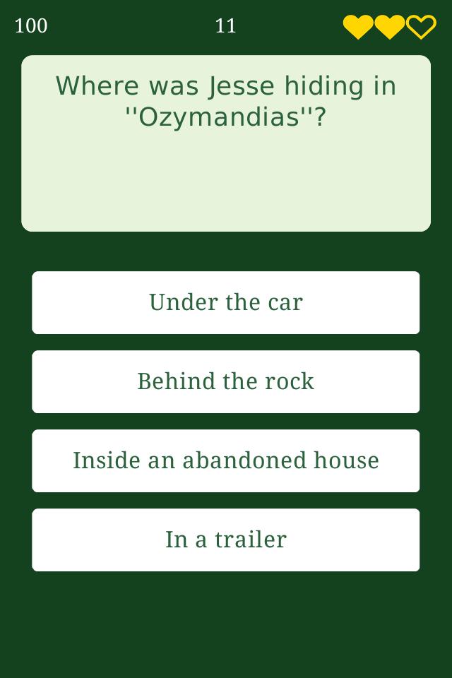 Trivia for Breaking Bad