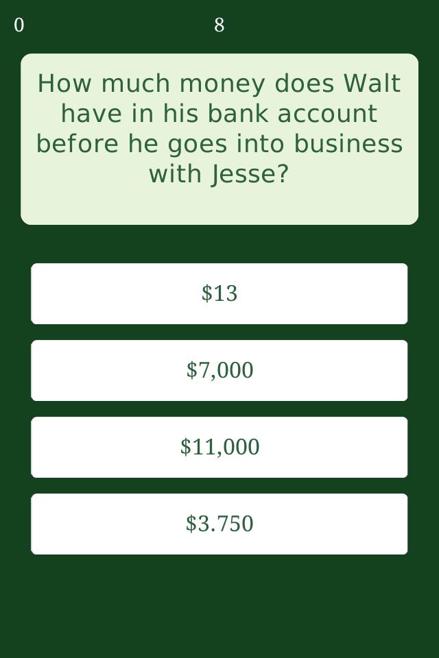 Trivia for Breaking Bad