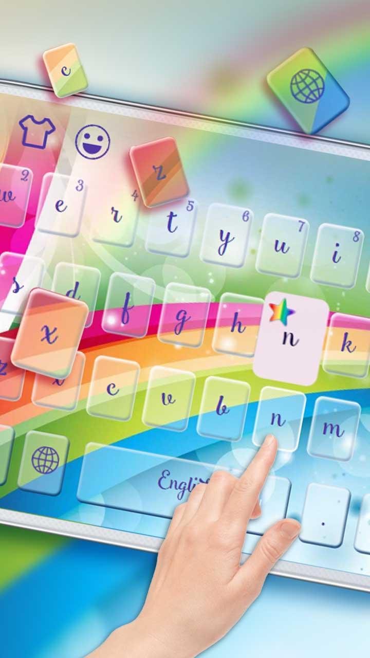 Crescent rainbow keyboard