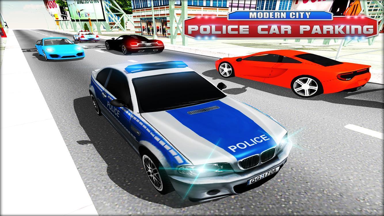 Modern City Police Car Parking