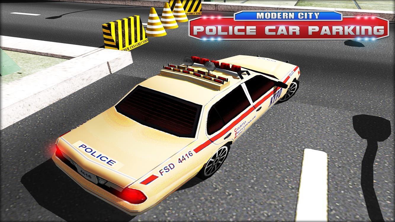 Modern City Police Car Parking