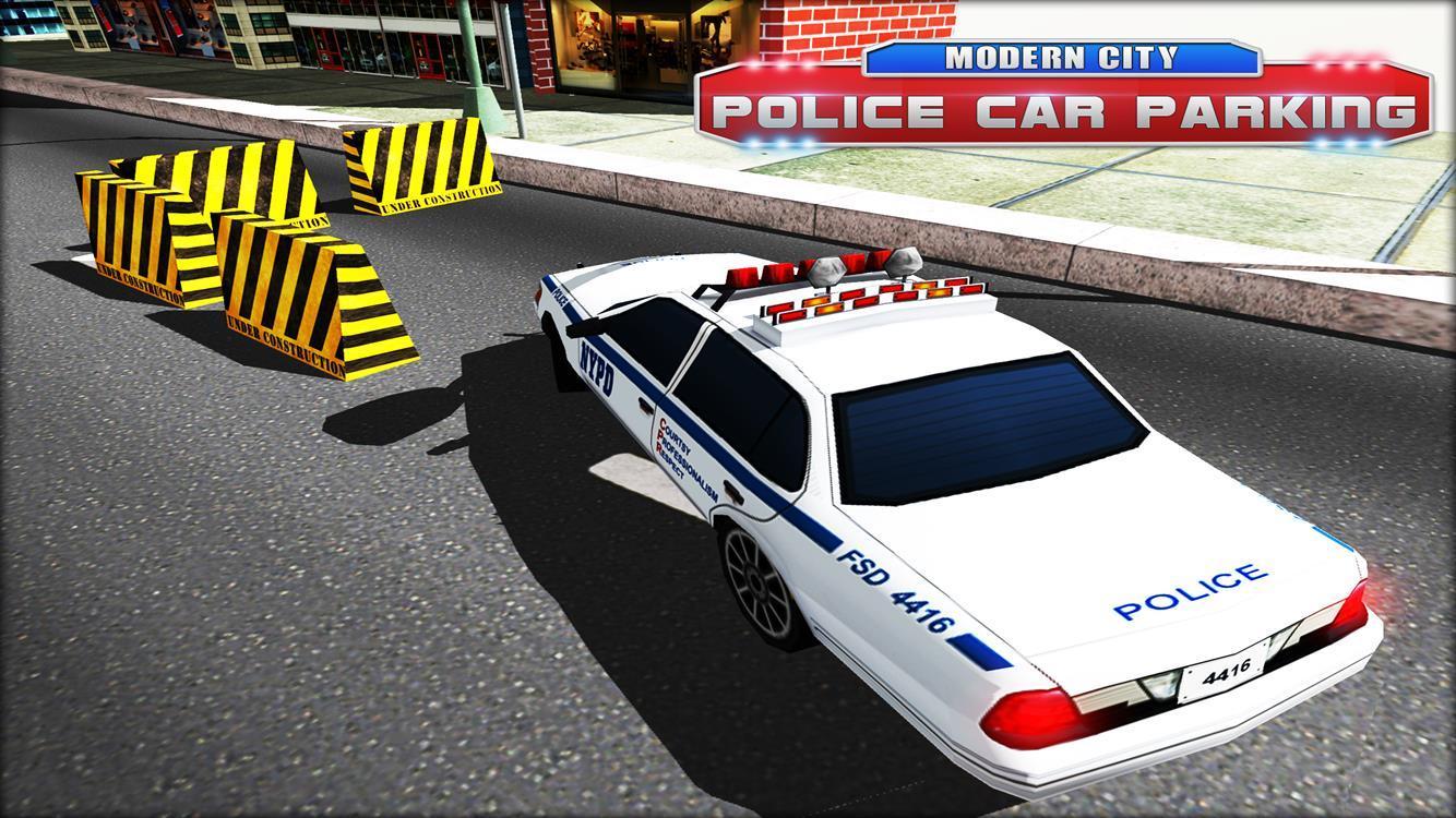 Modern City Police Car Parking