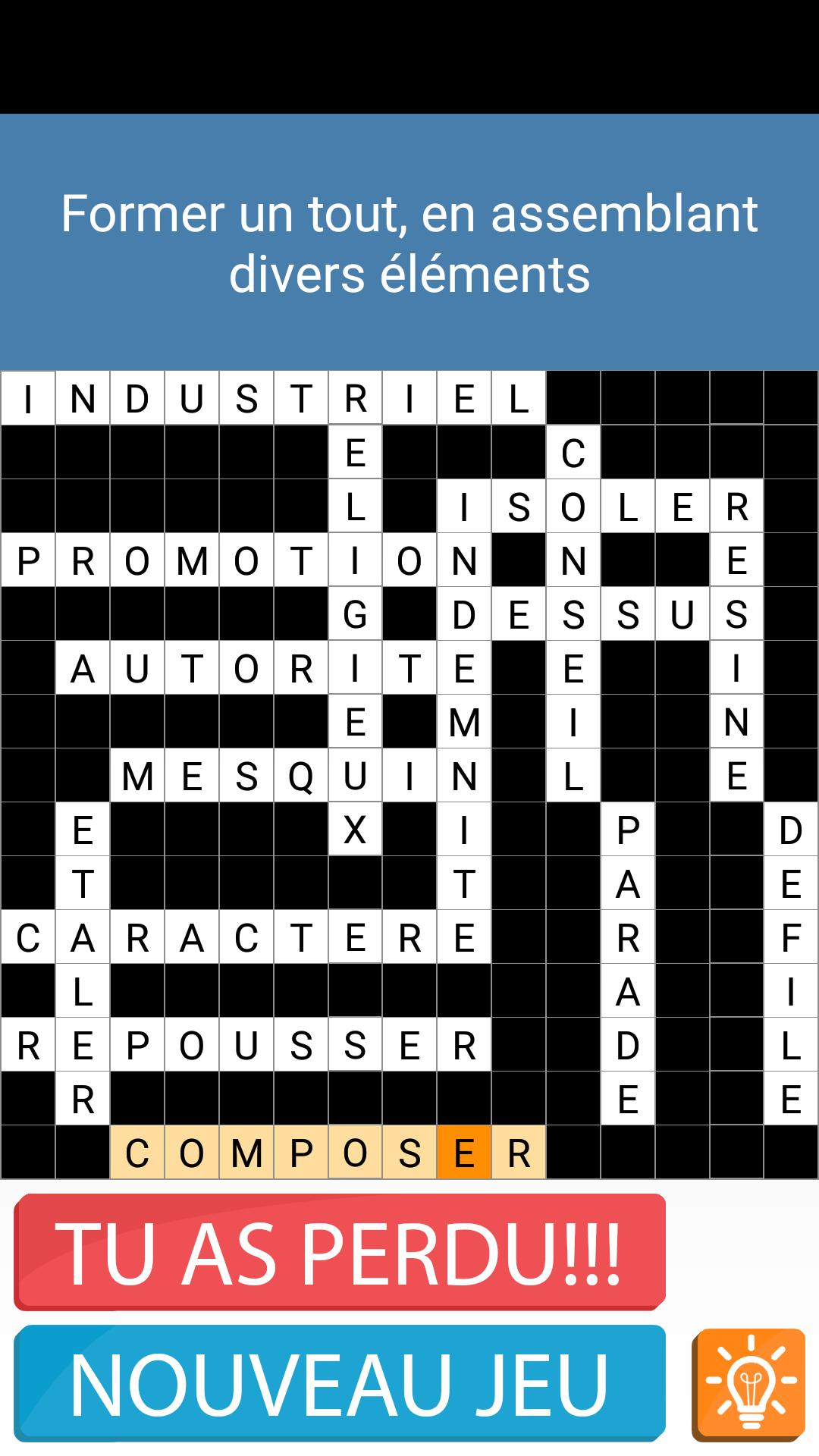 Crossword French Puzzles Game