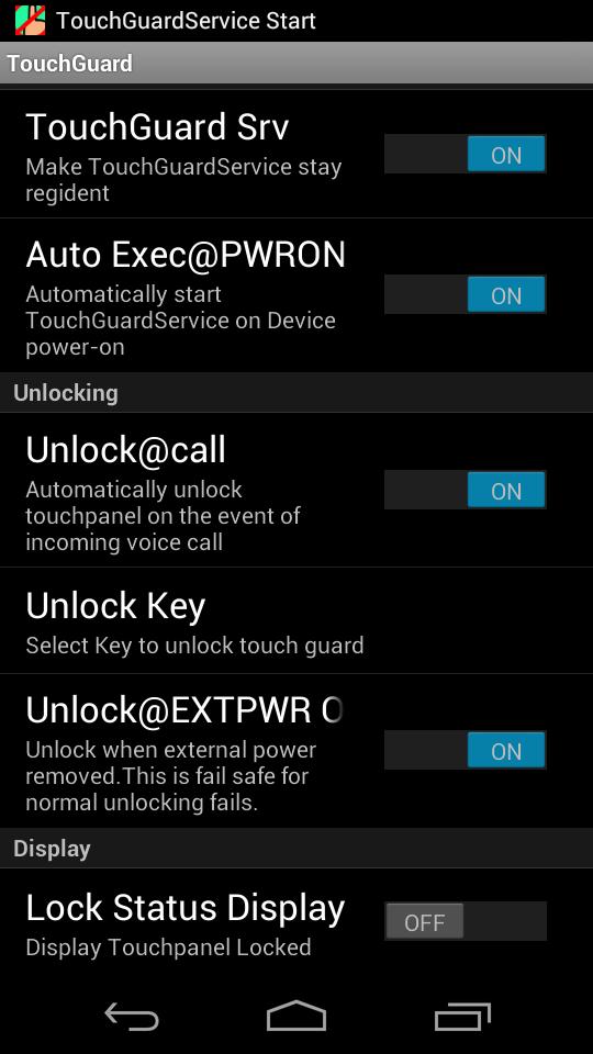 TouchGuard(touch panel lock)