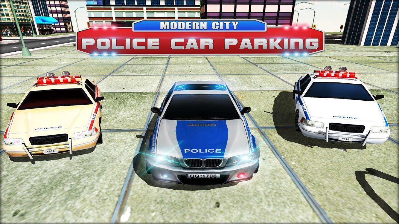 Modern City Police Car Parking