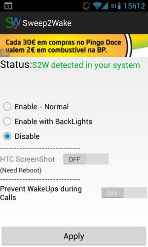 Sweep2Wake Enabler/Disabler