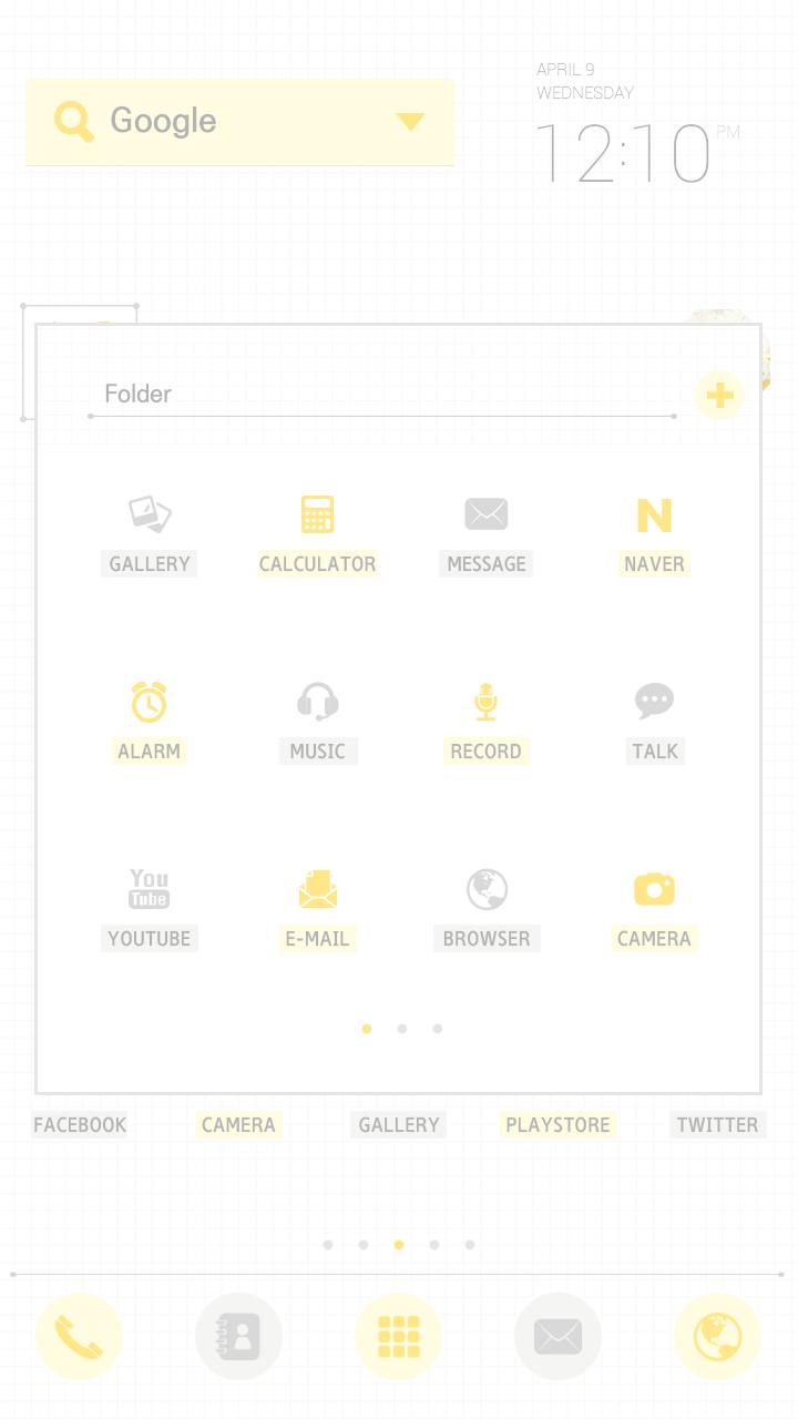 Yellow dodol launcher theme