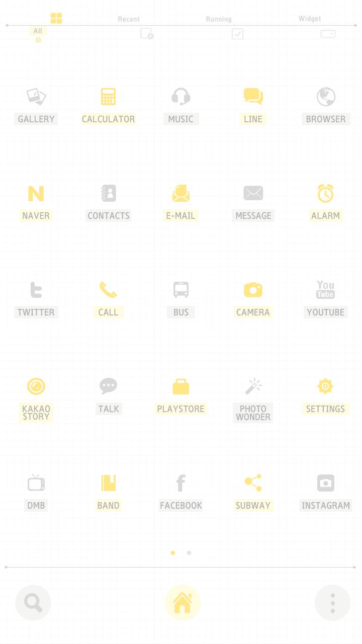 Yellow dodol launcher theme