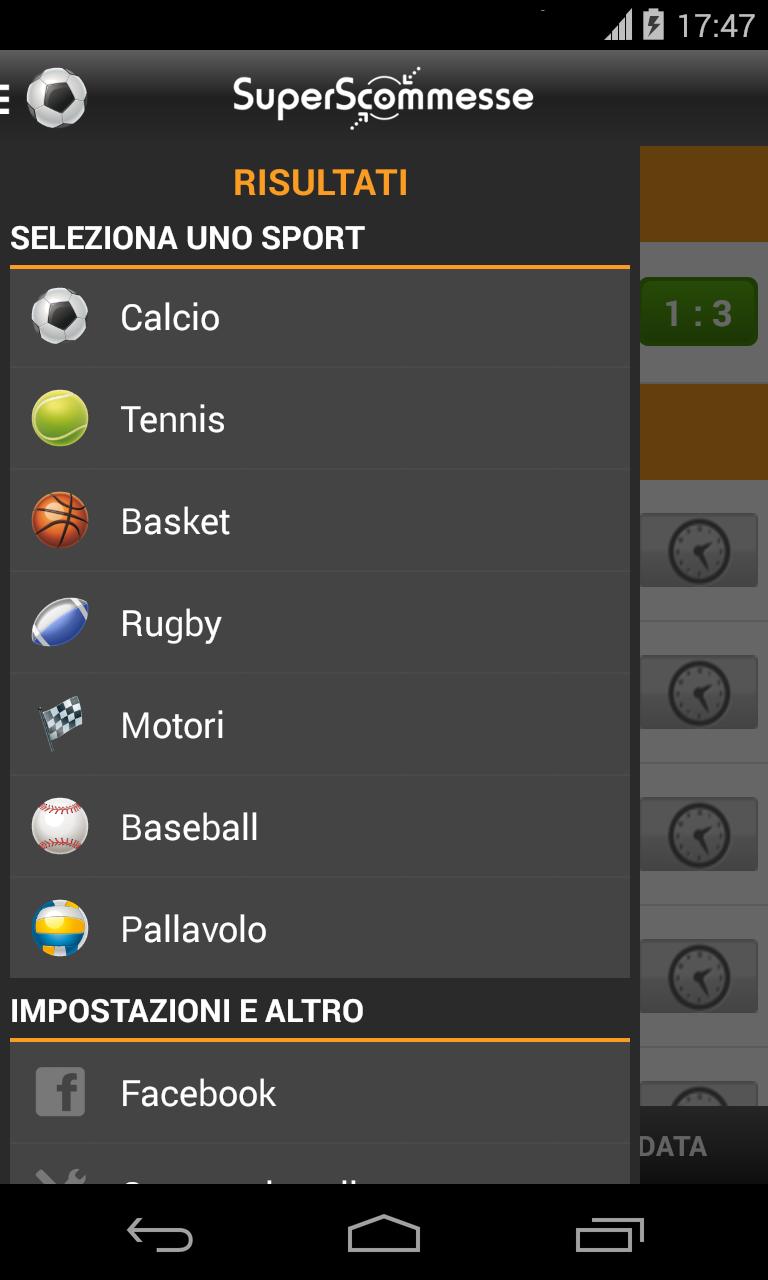 Risultati Live in Tempo Reale
