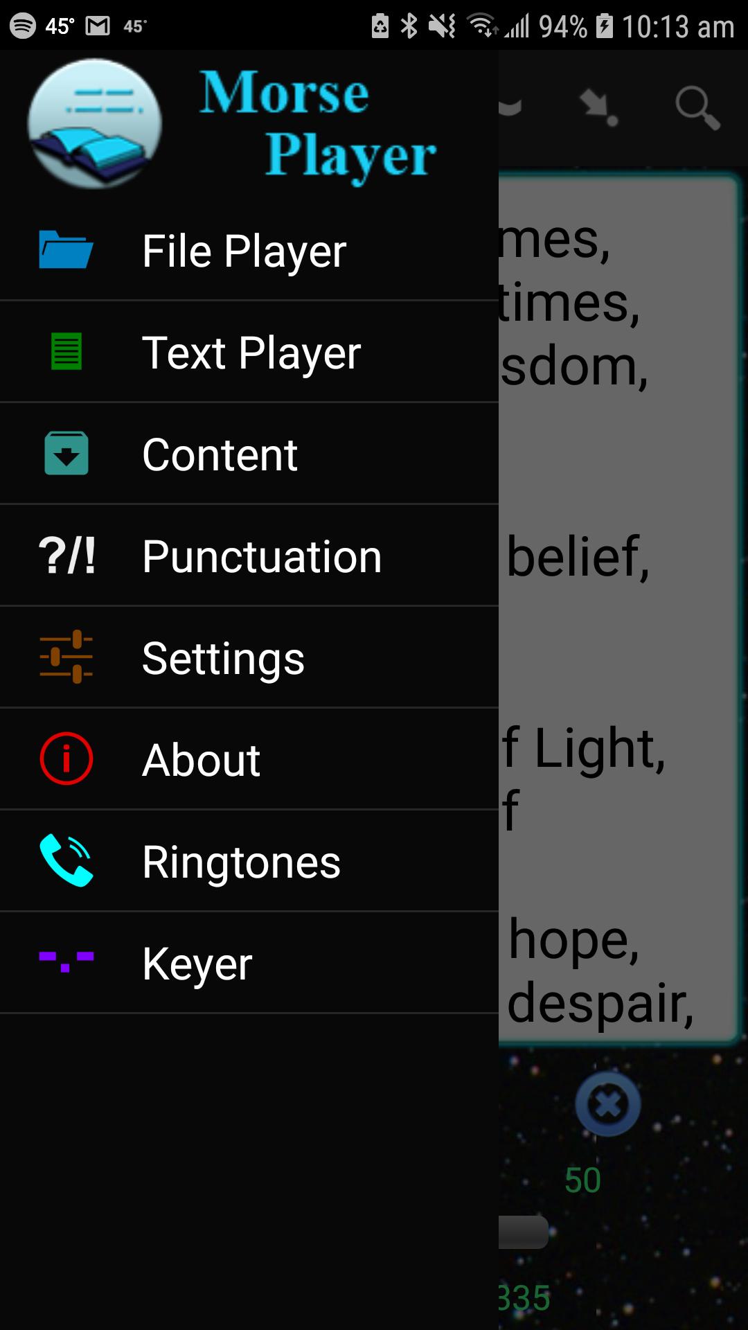 Morse Player