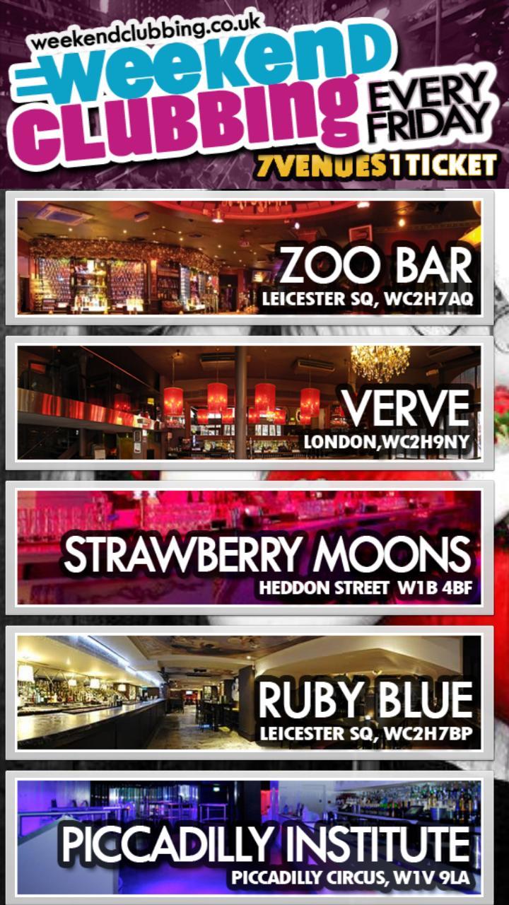 Weekend clubbing