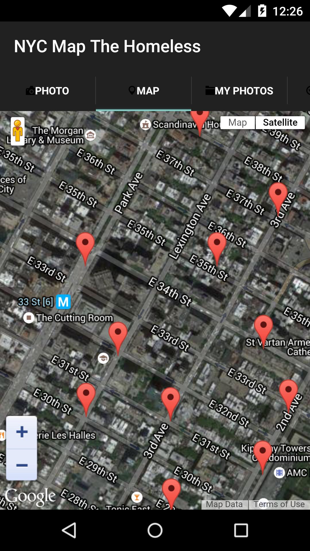 NYC Map The Homeless