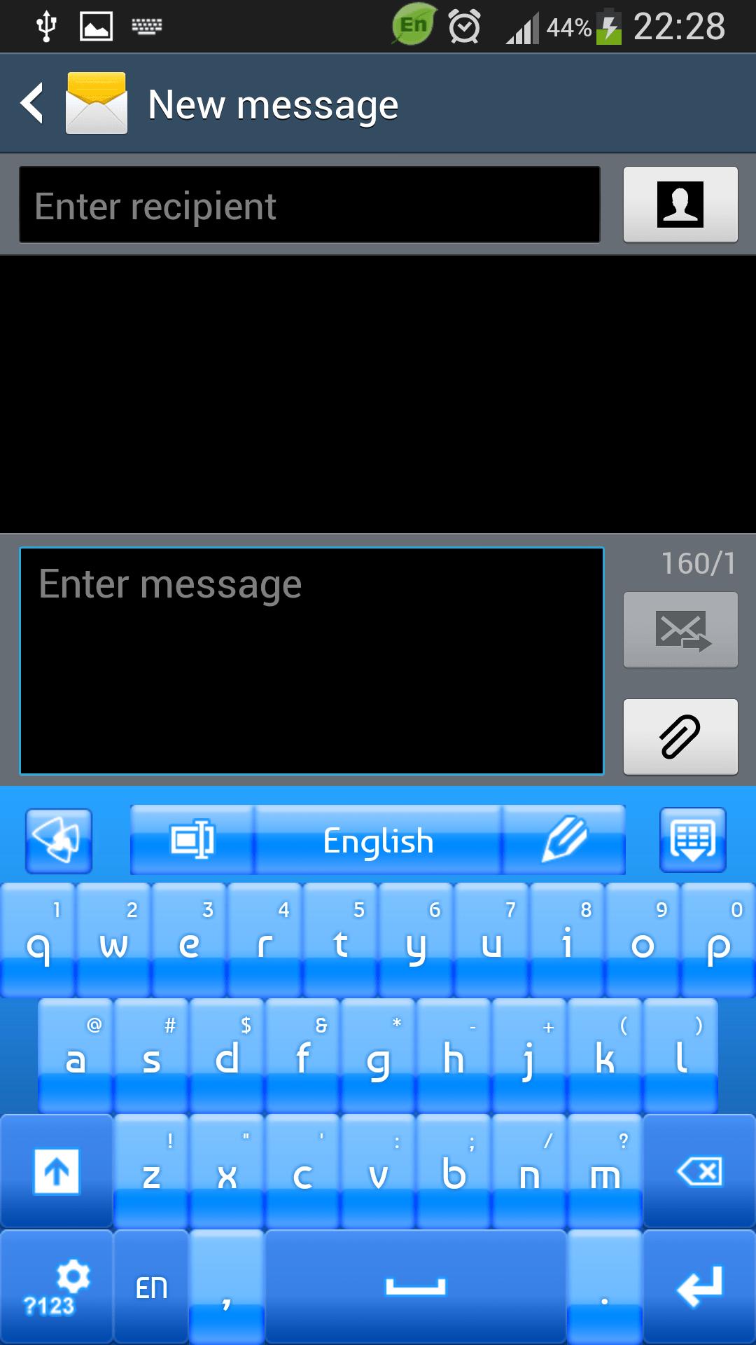 Keyboard Blue Neon