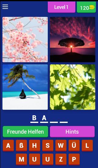 1 wort und 4 bilder