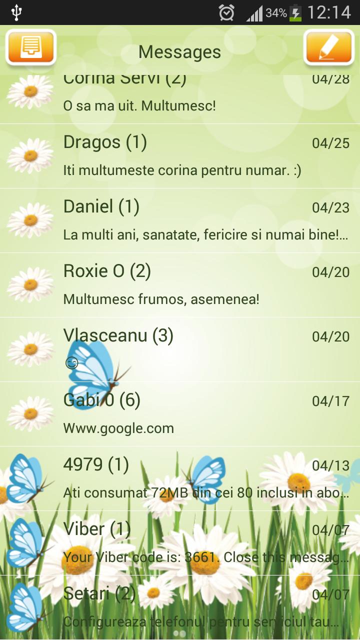 GO SMS Daisy