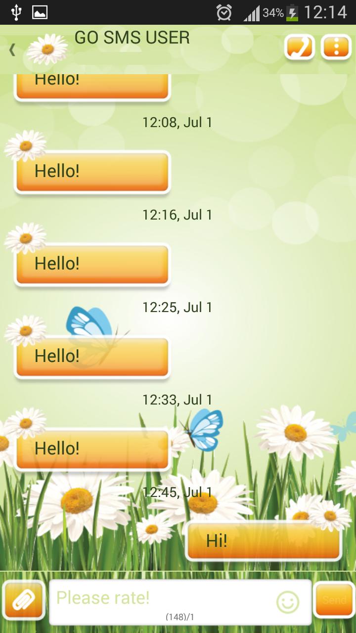 GO SMS Daisy