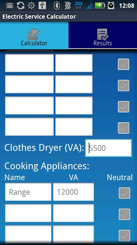 Electric Service Calculator