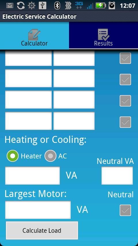 Electric Service Calculator