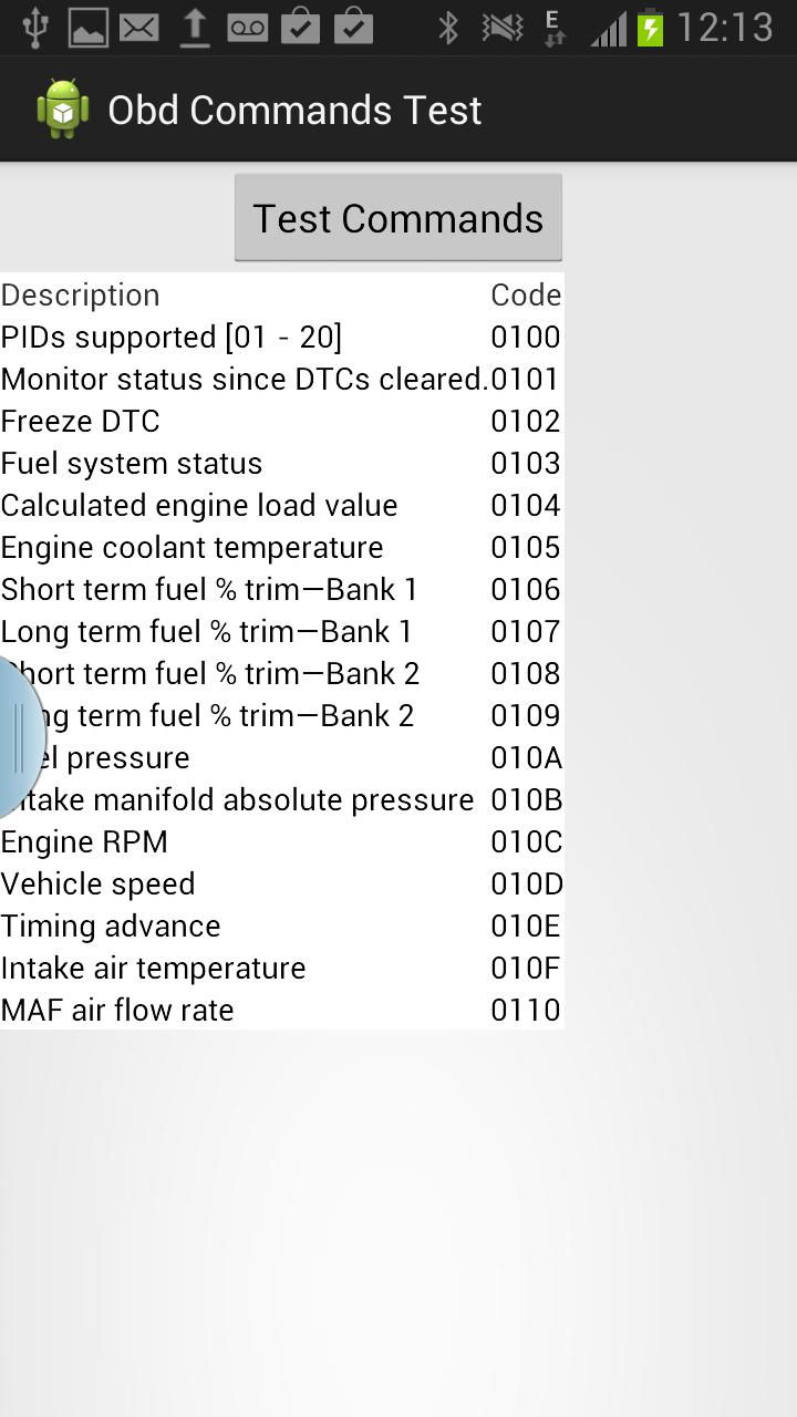OBD Commands Test