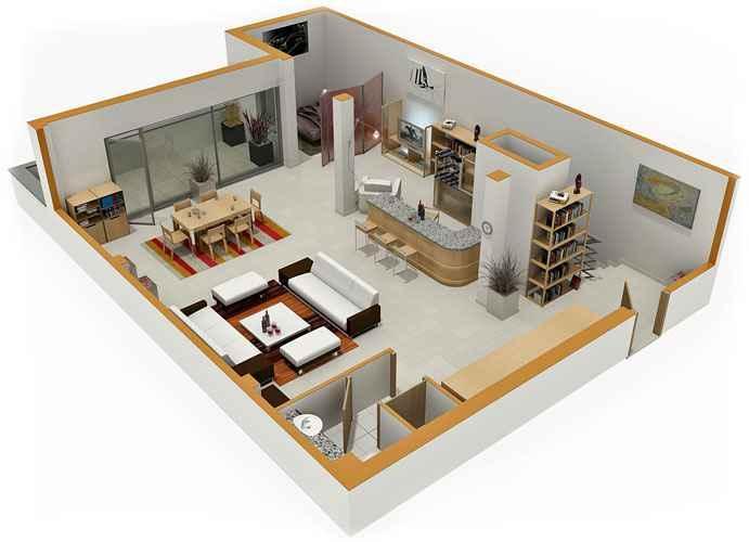 3DSmall Home Plan Design Ideas