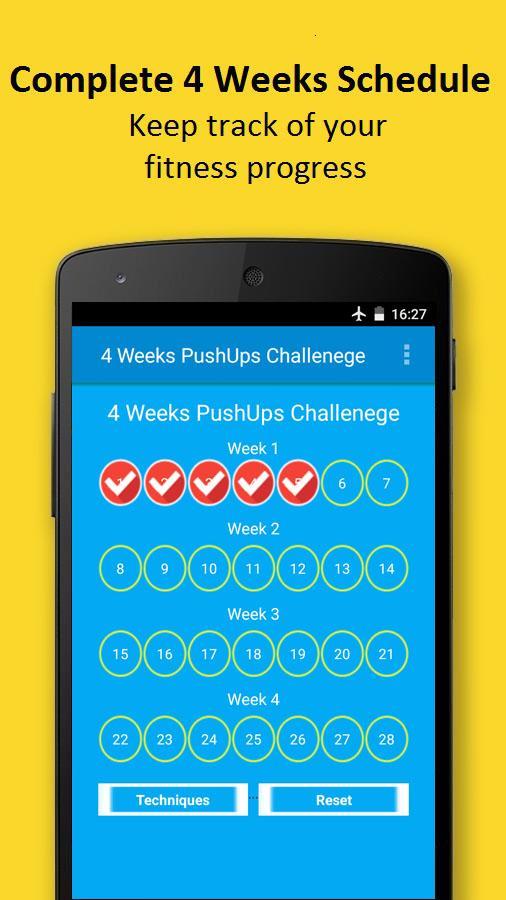 4 Weeks Push Ups Challenge