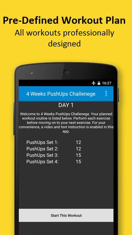4 Weeks Push Ups Challenge