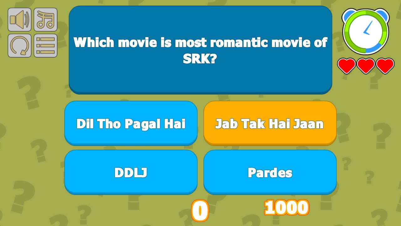 SRKian Fan Quiz