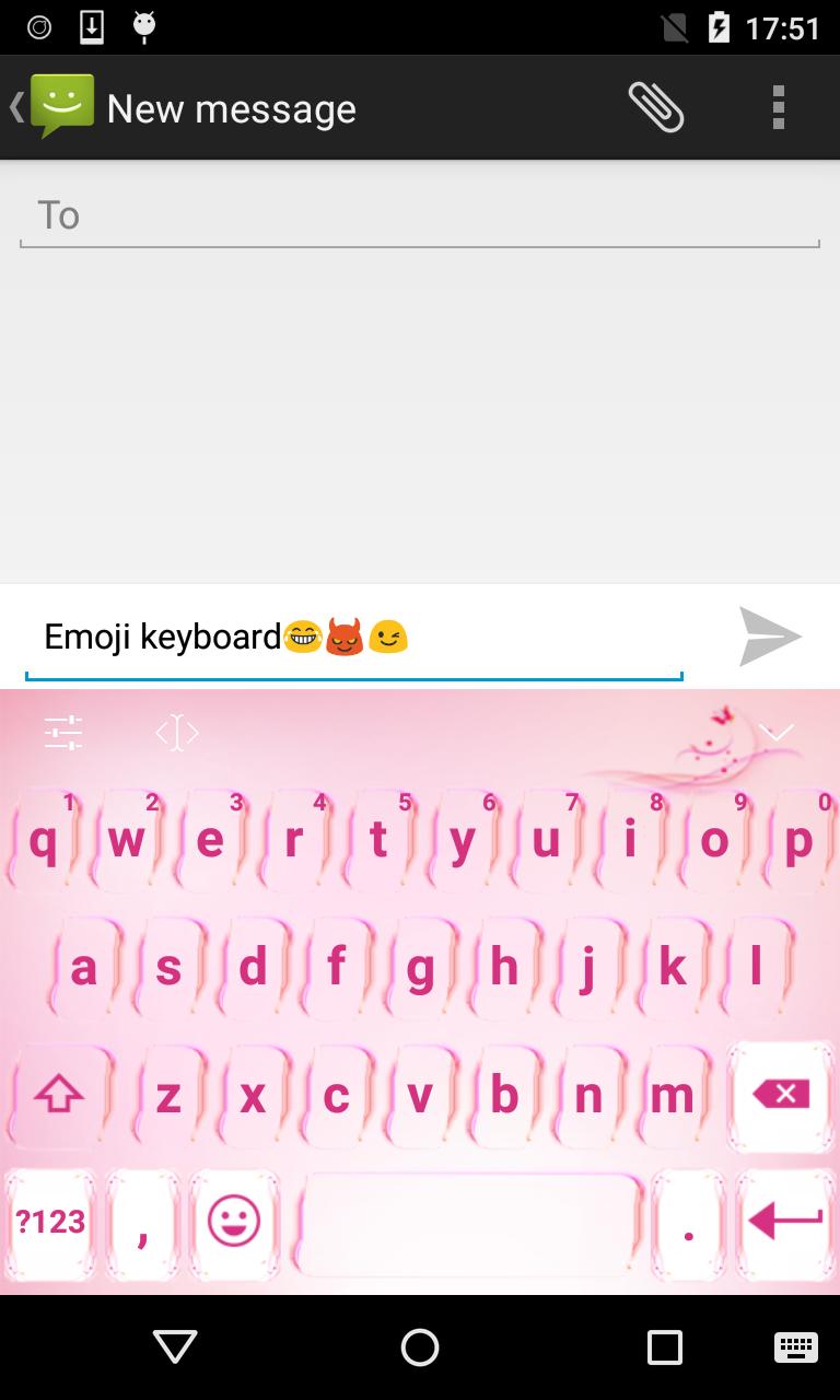 Emoji Keyboard - Flower Pink